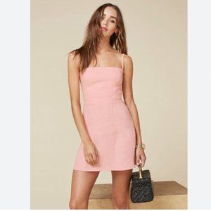 Reformation Linen Mini, Pink, Size 6